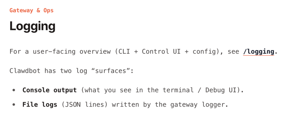 Clawdbot enable logging